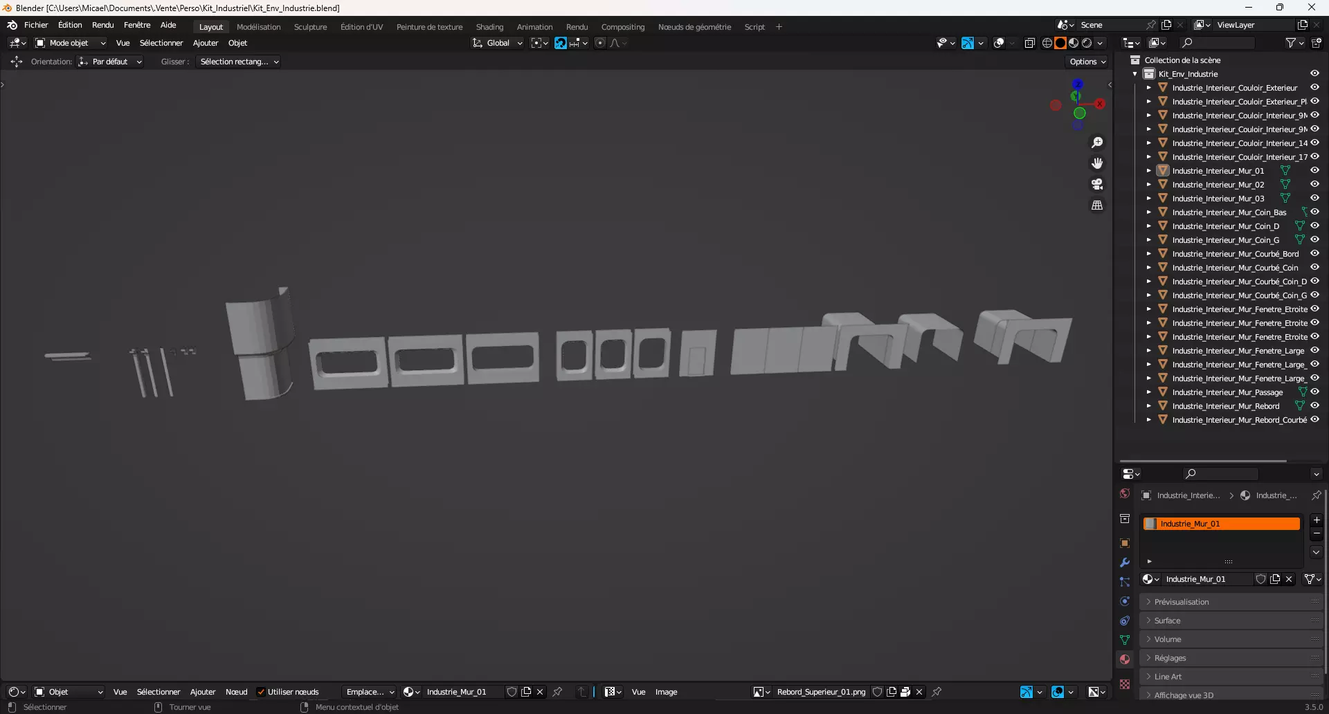 Hand Painted KitBash Industrial Interior Low-poly 3D model_2