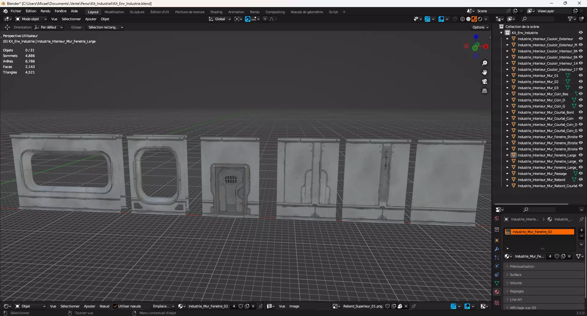 Hand Painted KitBash Industrial Interior Low-poly 3D model_4