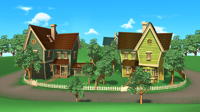cartoon house 3D model