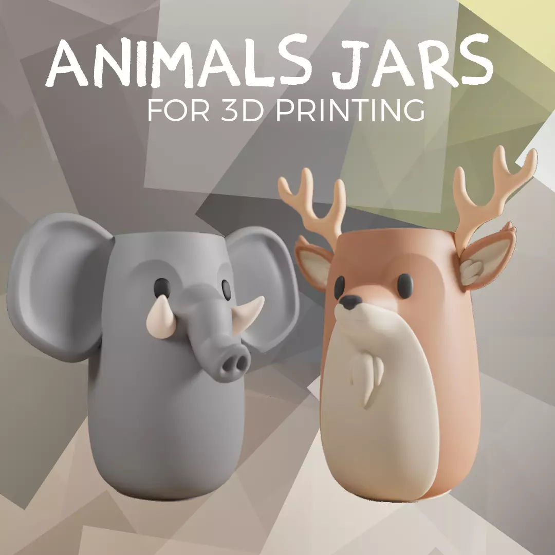 Animals Jar 3D print model_0