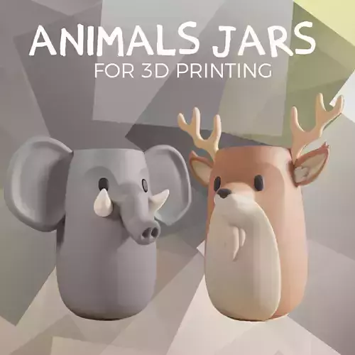 Animals Jar 3D print model