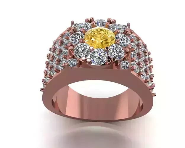 Stylish 3D Ring Model for Jewelry Making And printing R14