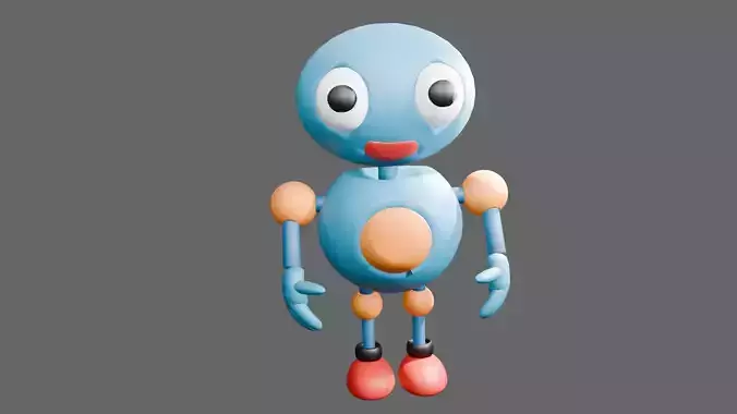 cute robot  3d printable robot  cartoon robot  robot toy  robot