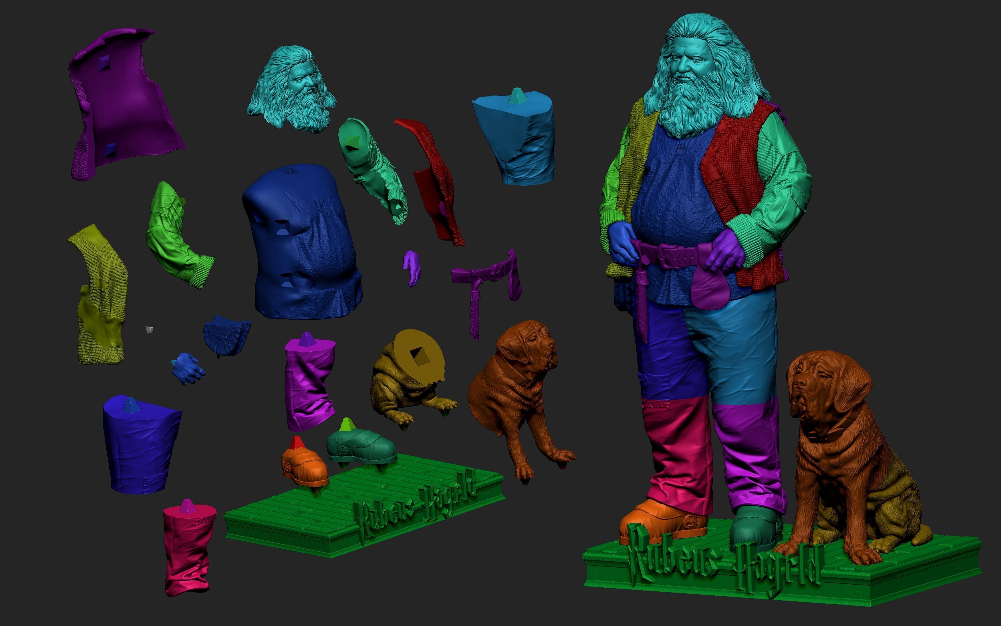 Rubeus Hagrid Print Ready 3D Model 3D print model 3D print model_7