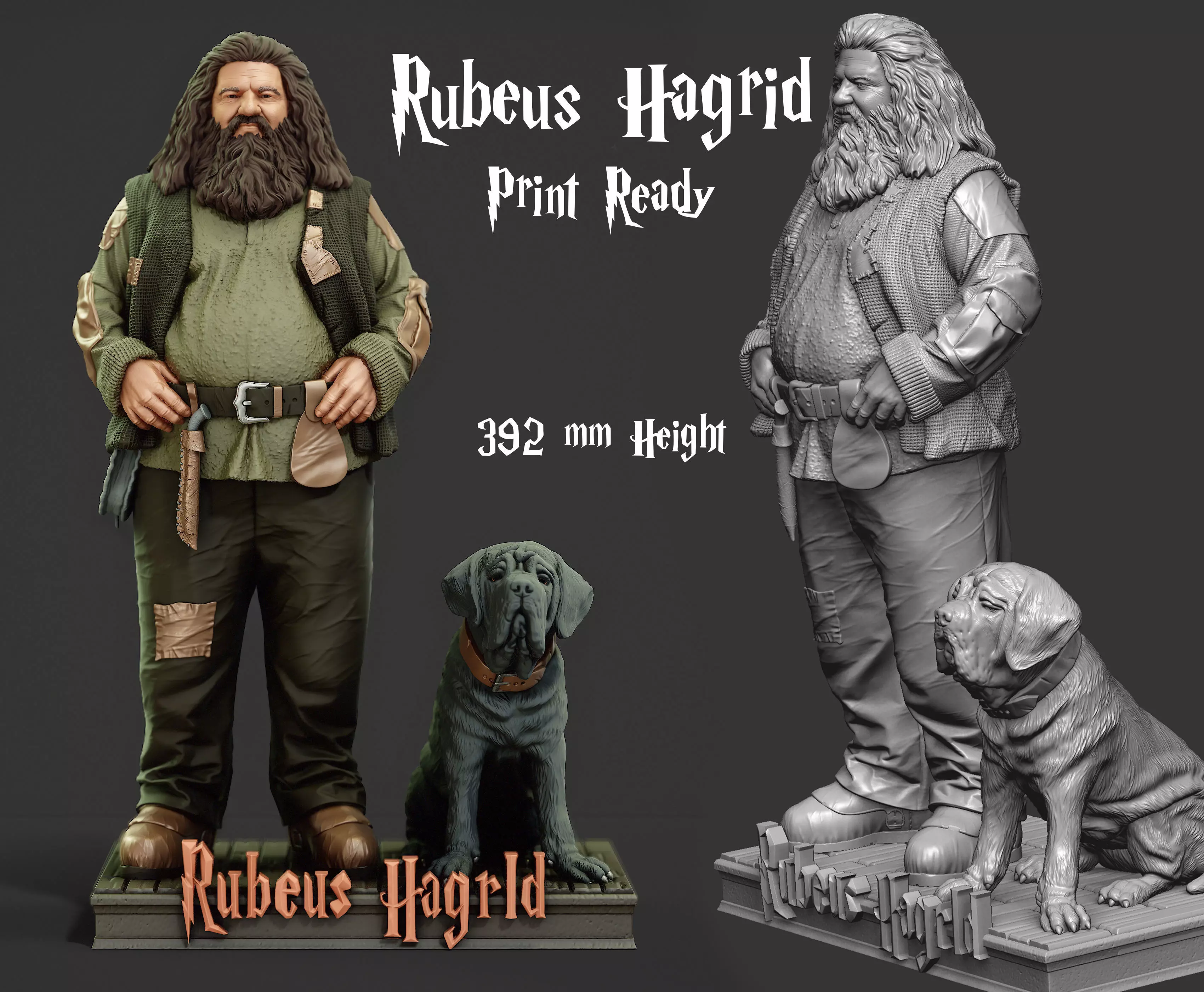 Rubeus Hagrid Print Ready 3D Model 3D print model 3D print model_0