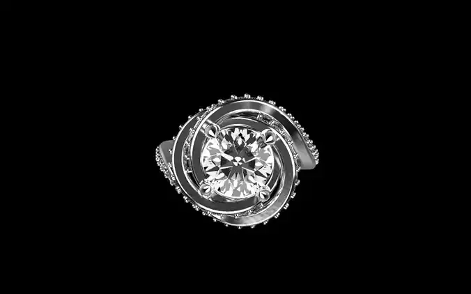 Twisted engagement ring model 1078