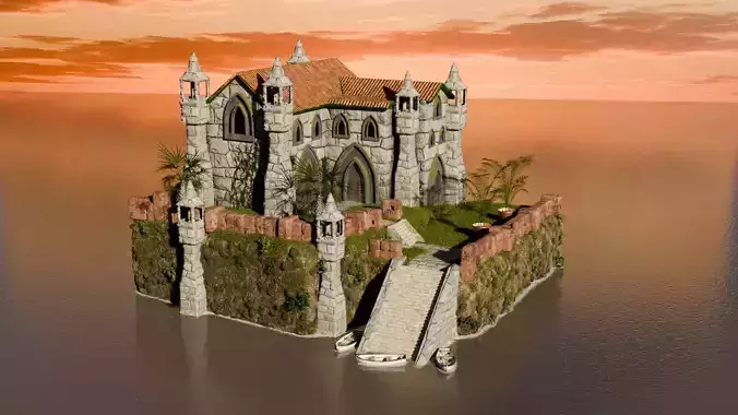 Fantasy Stone Castle