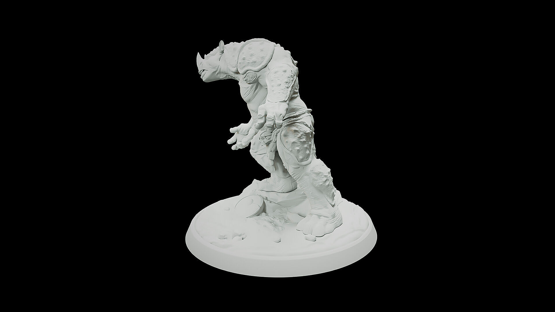 Wererhino 3D print model_2