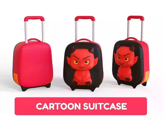 Low Poly - Suitcase Devil Low-poly 3D model
