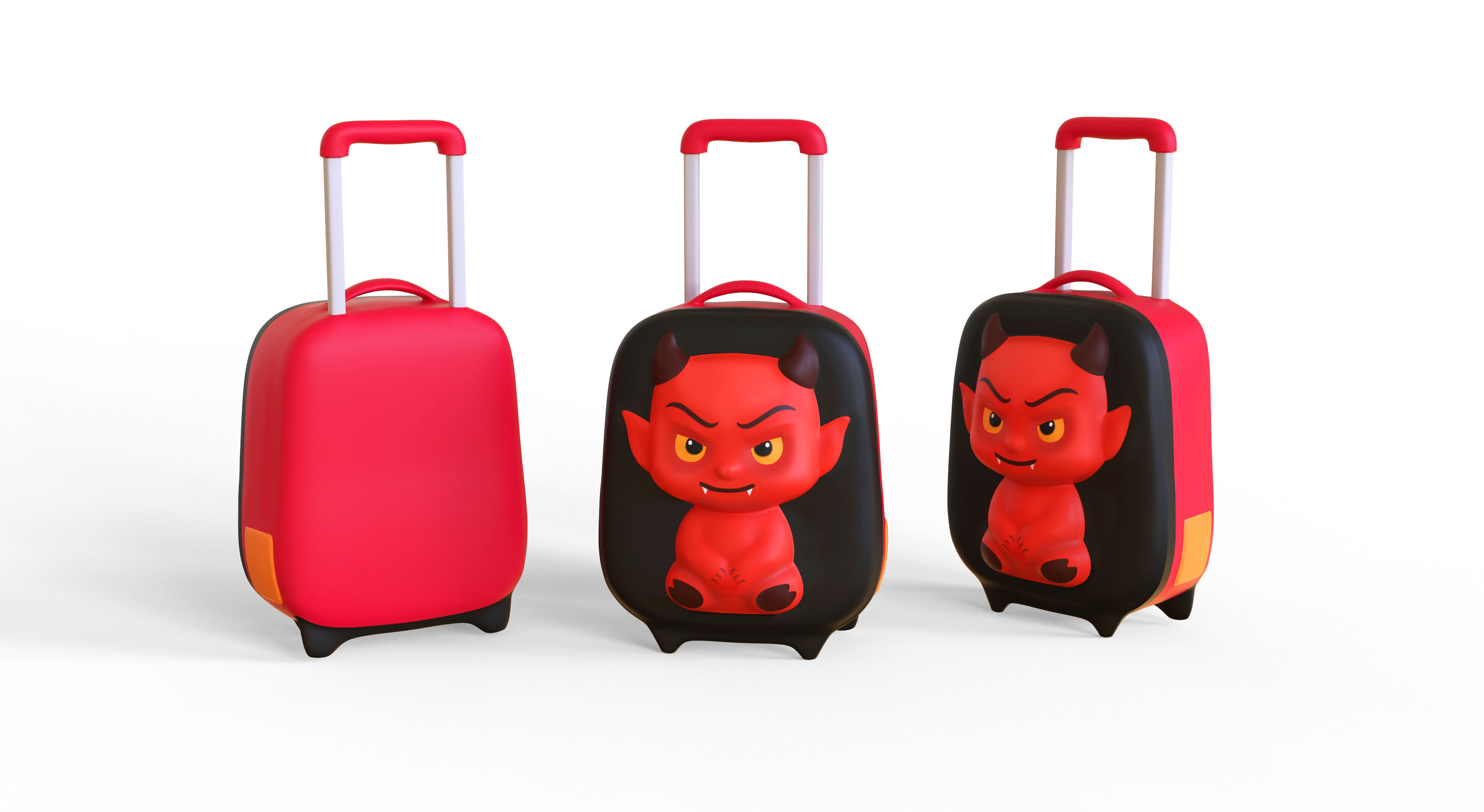 Low Poly - Suitcase Devil Low-poly 3D model_1