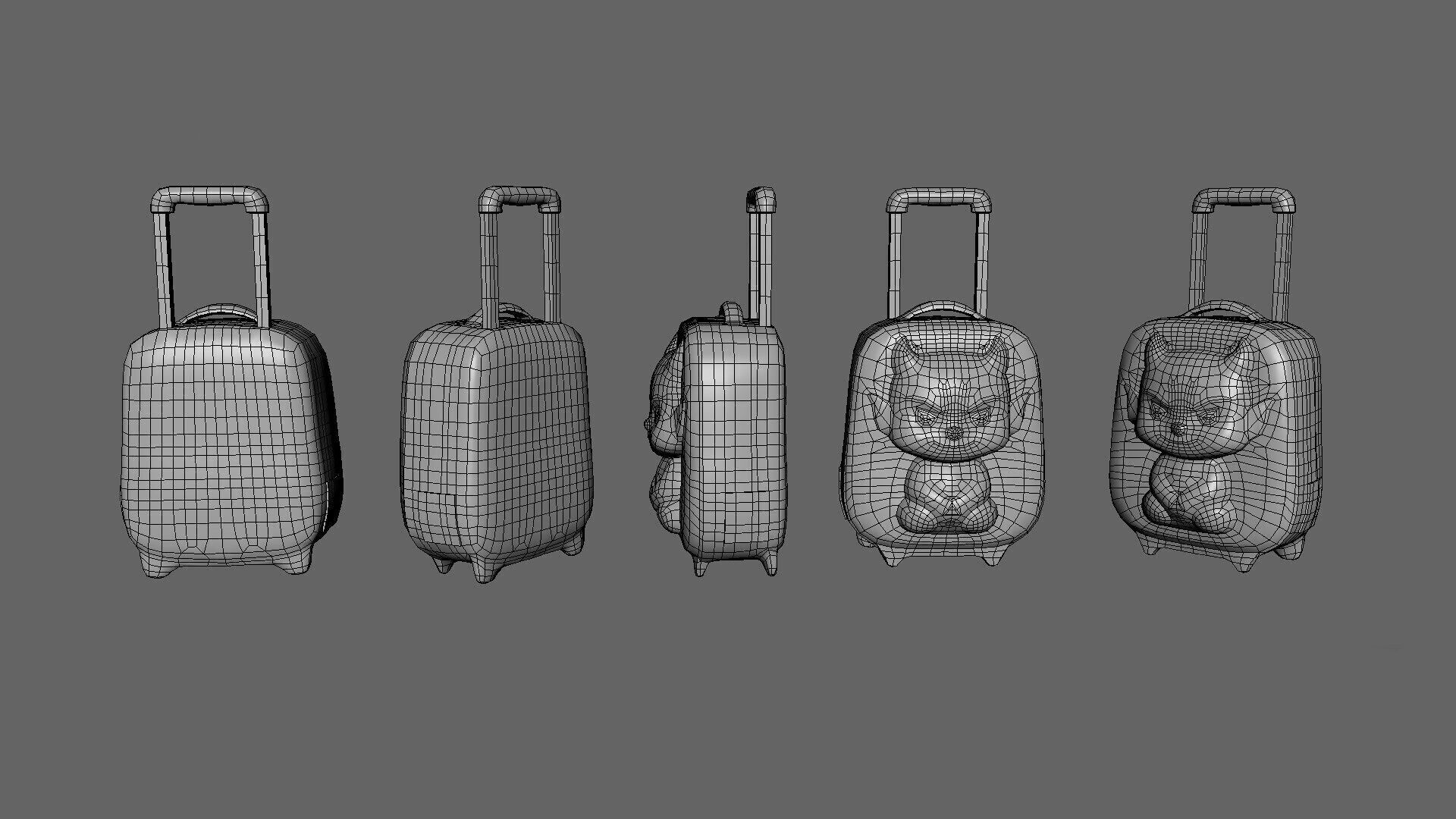 Low Poly - Suitcase Devil Low-poly 3D model_9