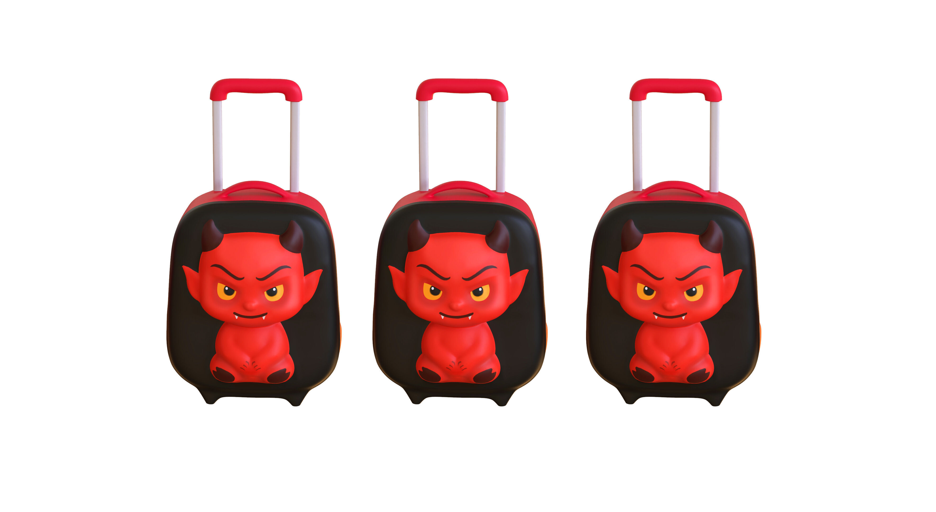 Low Poly - Suitcase Devil Low-poly 3D model_4