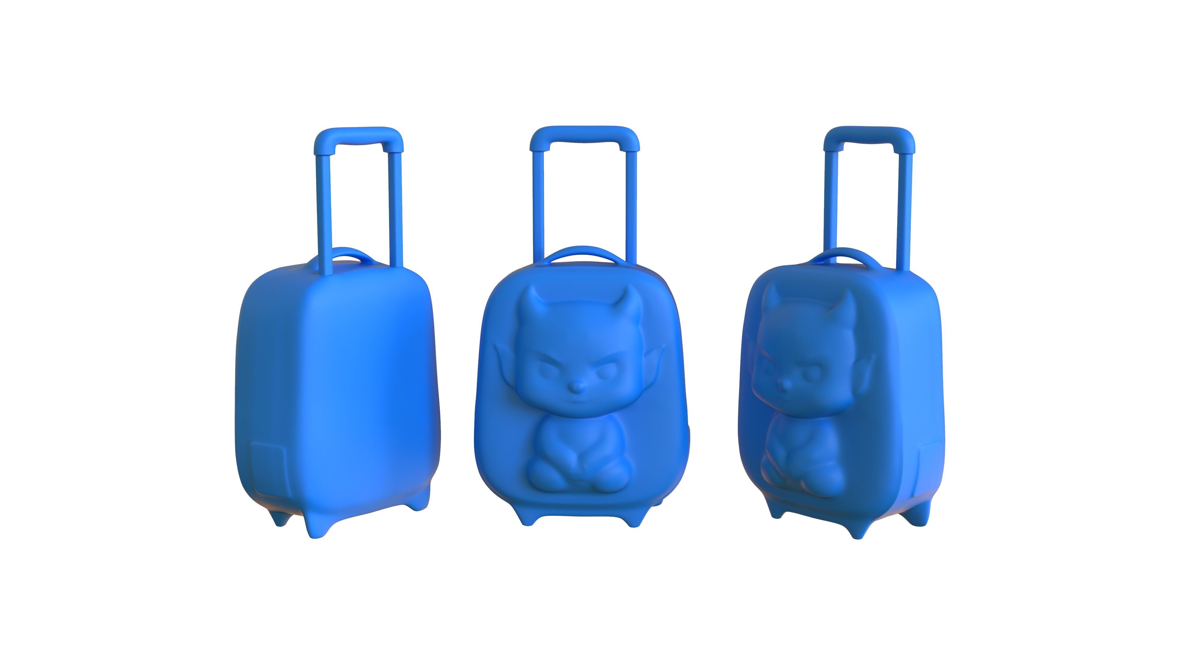 Low Poly - Suitcase Devil Low-poly 3D model_8