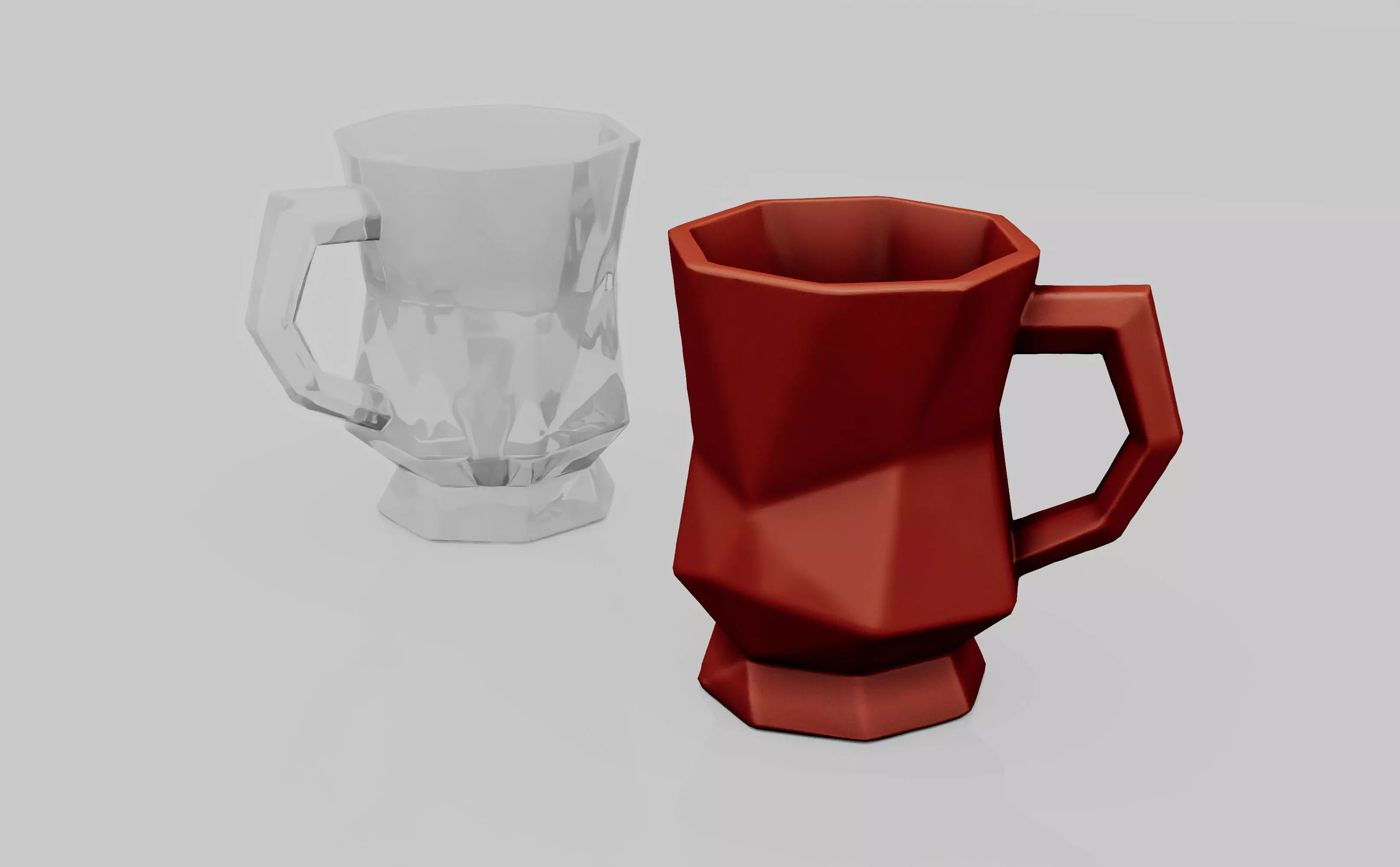 3D model Stylized Low Poly Mug 3D Coffee Cup Model VR / AR / low-poly |  CGTrader