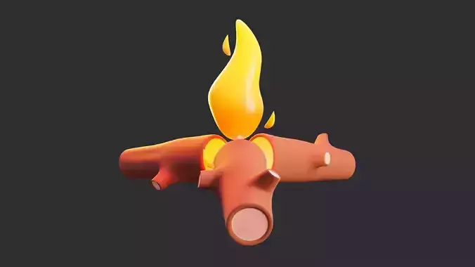 Low Poly Campfire
