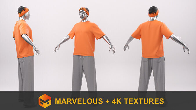 New era streetwear outfit 3D model