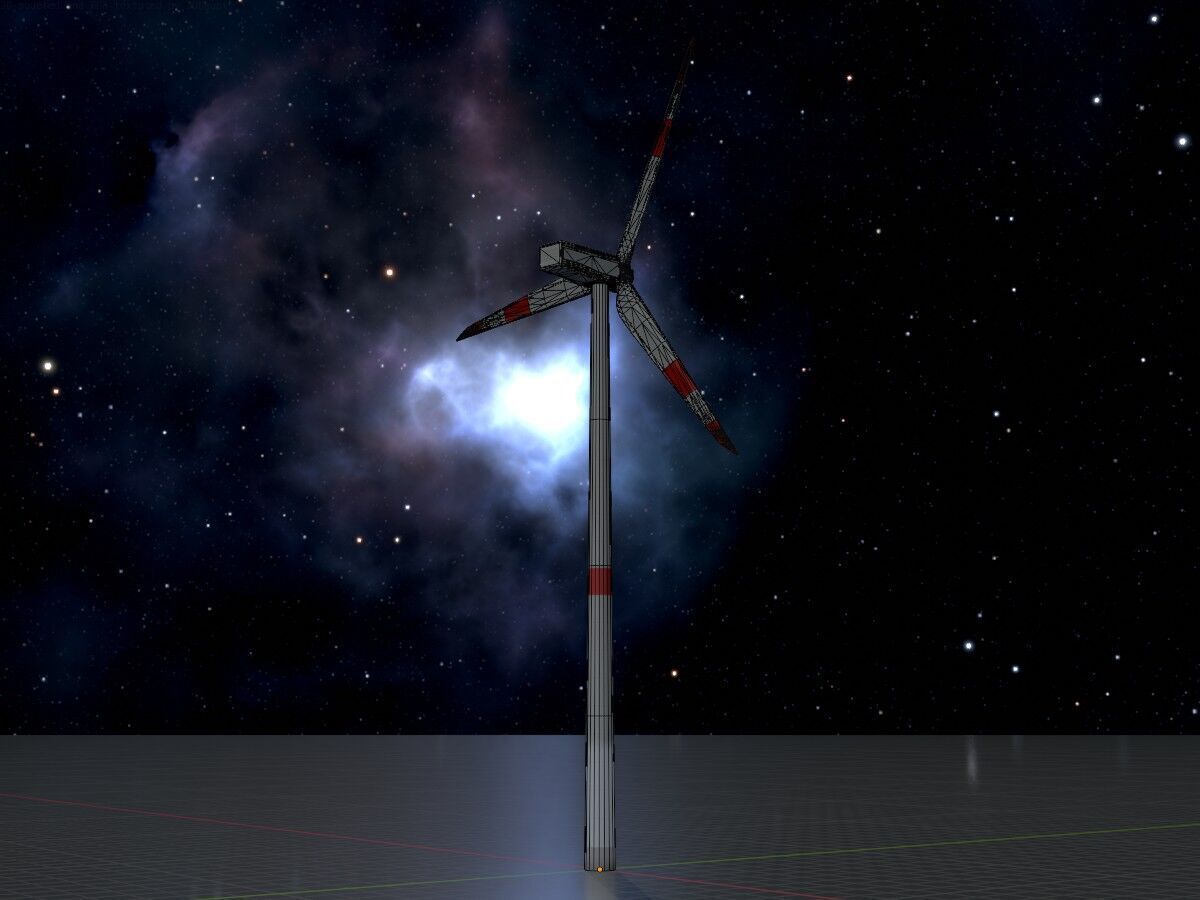 Wind turbine N1 H-150 RD 148 m Low-poly 3D model_7