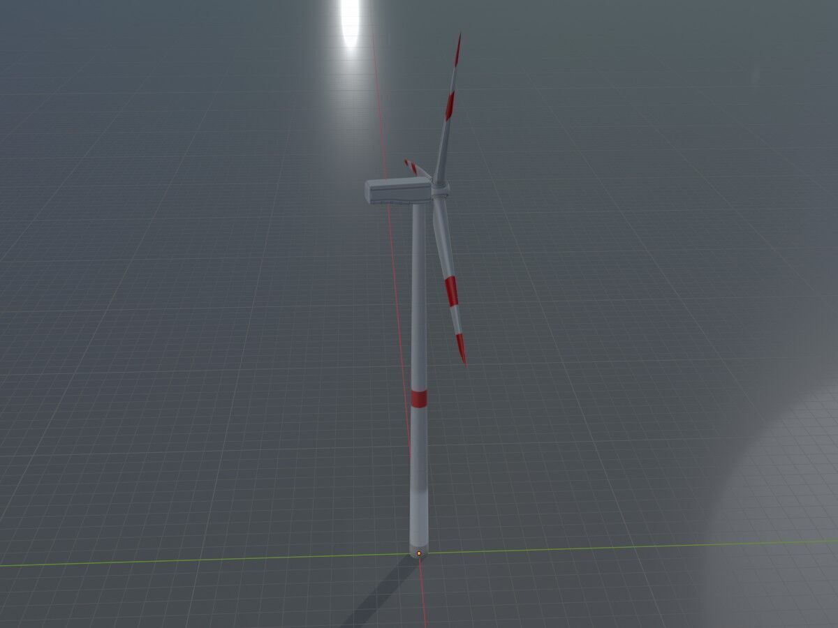 Wind turbine N1 H-150 RD 148 m Low-poly 3D model_16
