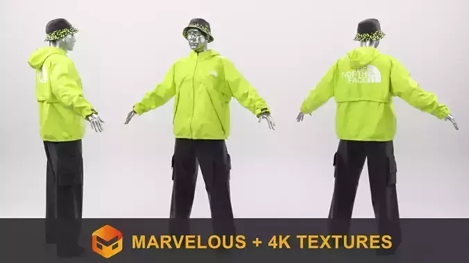 The North face green outfit