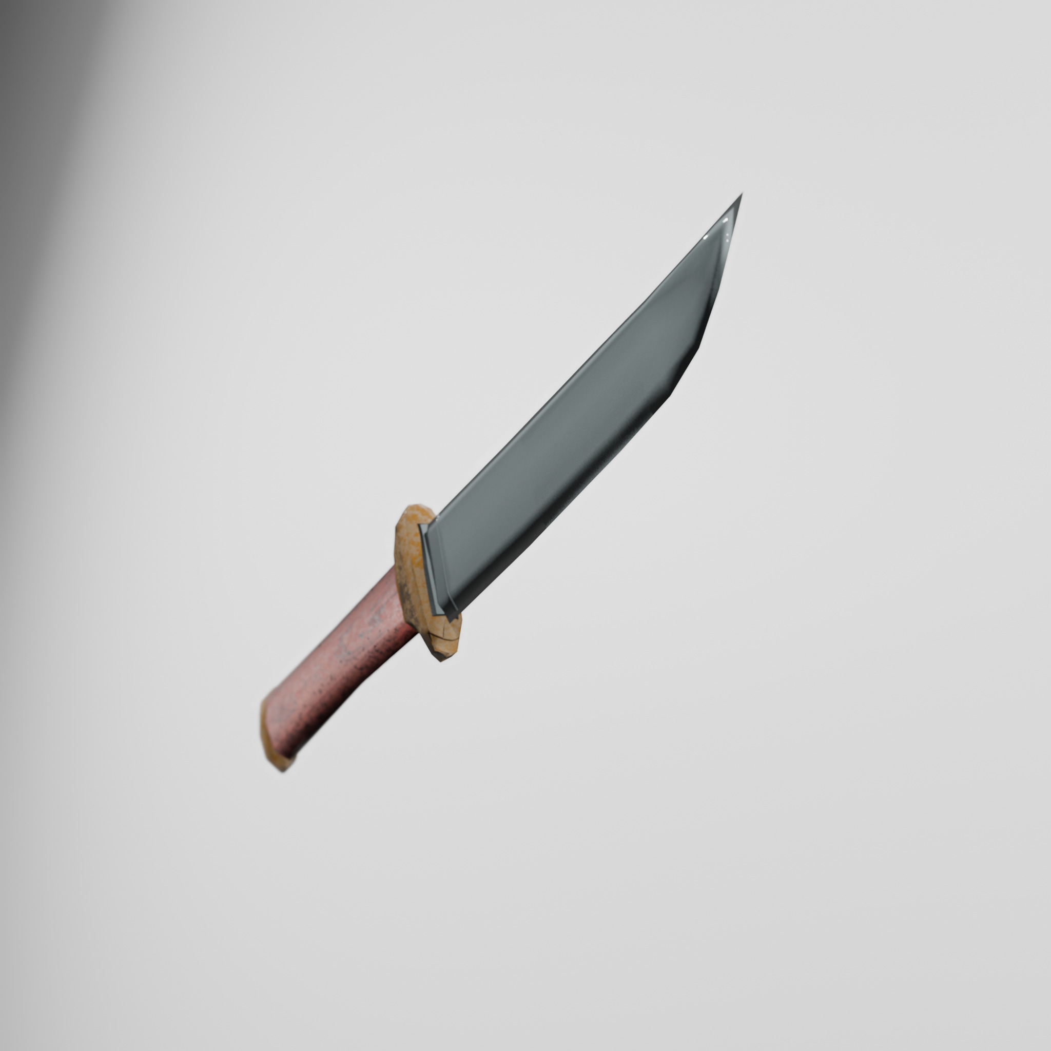 Bowie Knife PBR and Realtime Optimized Model Low-poly 3D model_2