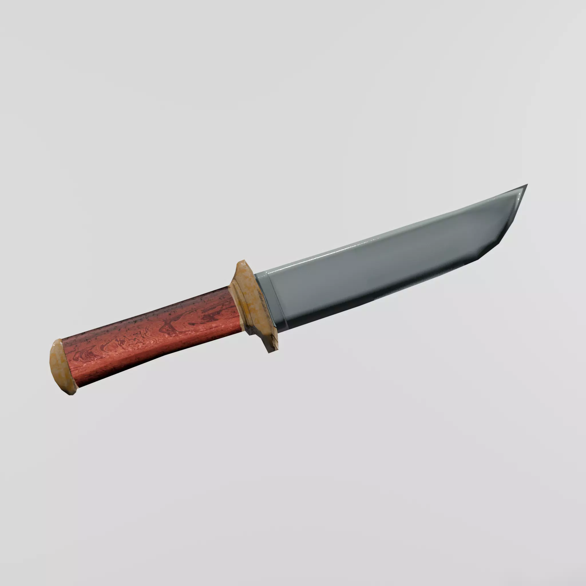Bowie Knife PBR and Realtime Optimized Model Low-poly 3D model_0
