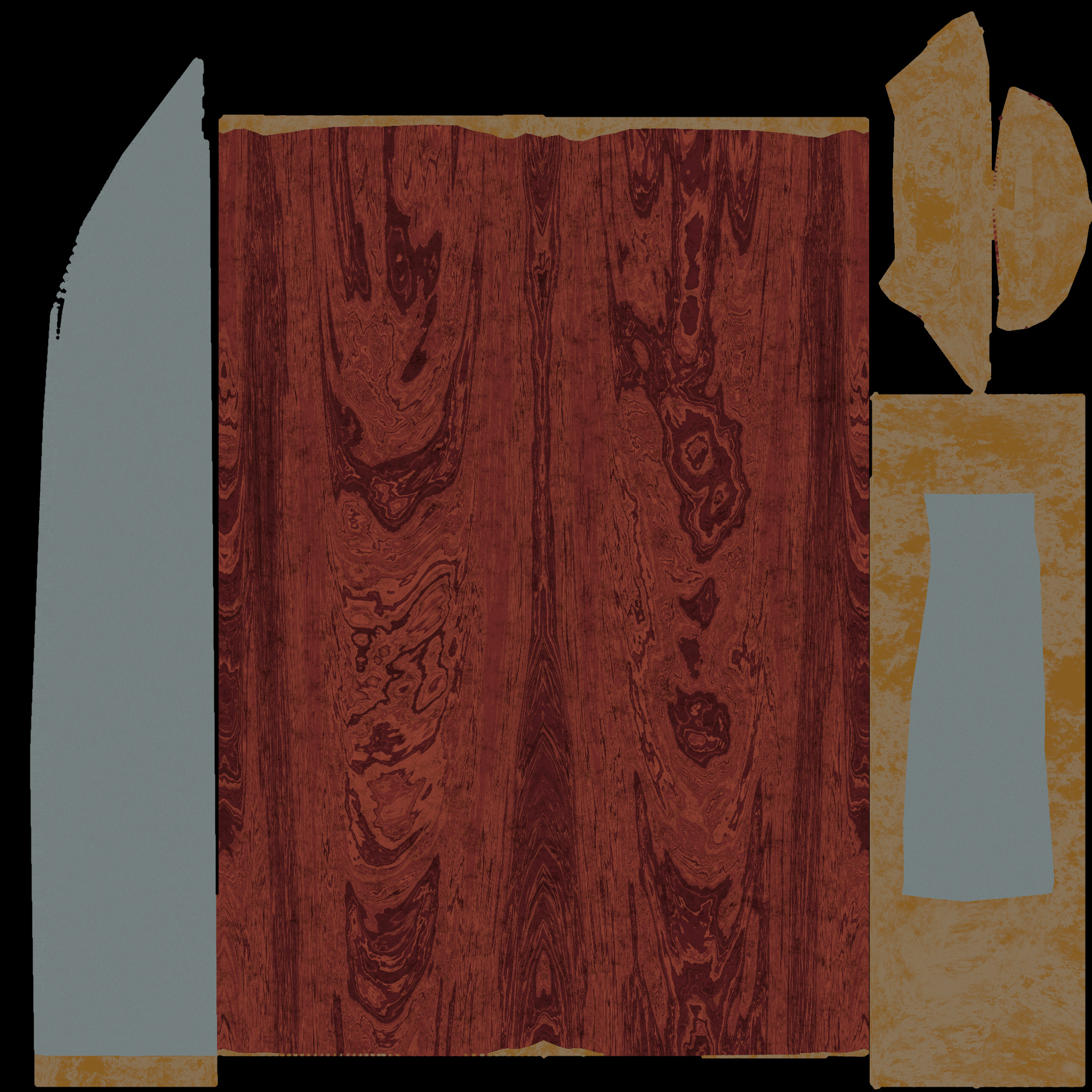 Bowie Knife PBR and Realtime Optimized Model Low-poly 3D model_3