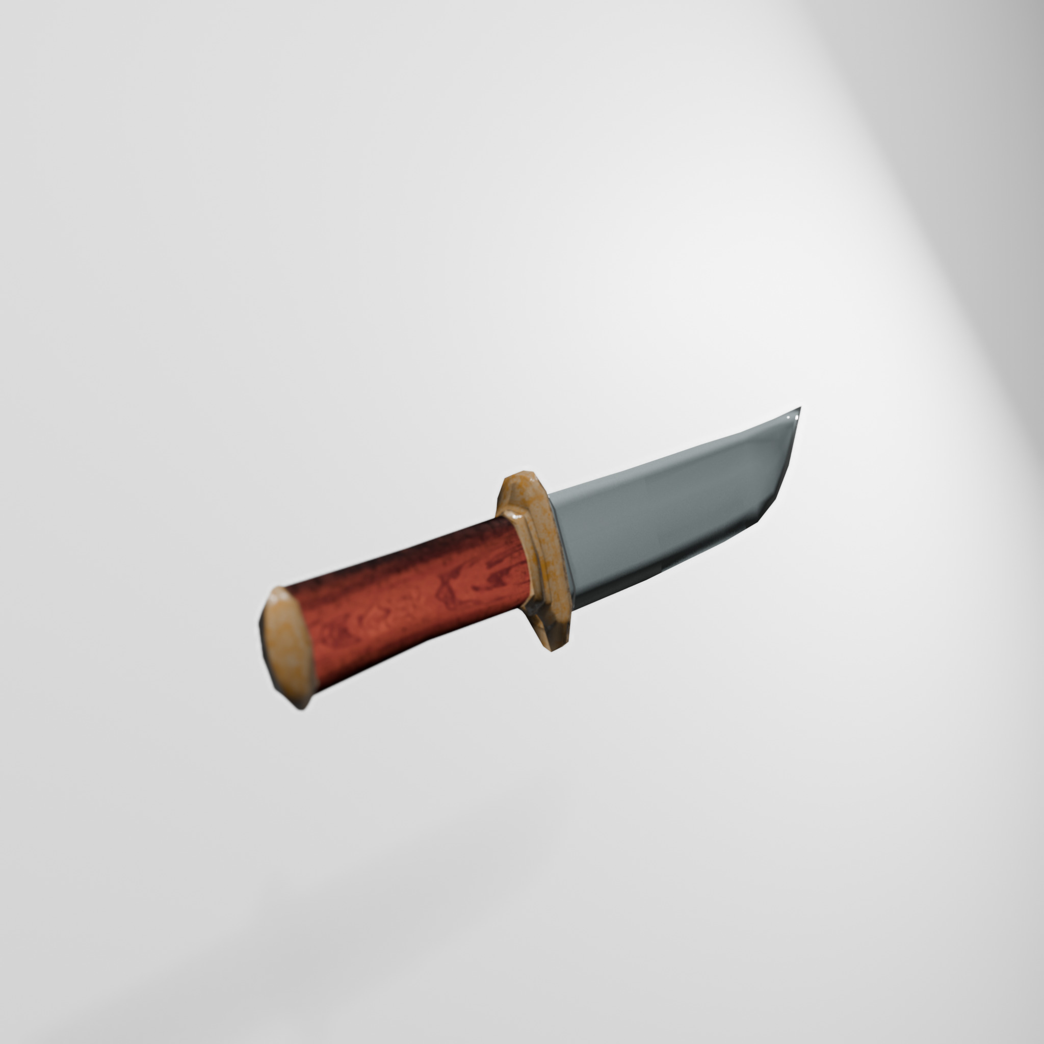 Bowie Knife PBR and Realtime Optimized Model Low-poly 3D model_1