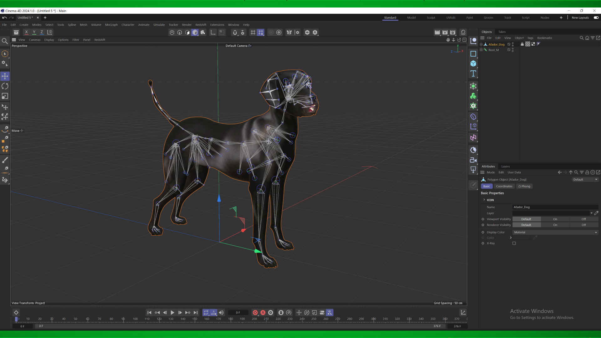 Afador Dog Low-poly 3D model_15