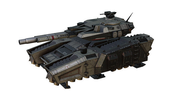 sci-fi hover Tank Low-poly 3D model