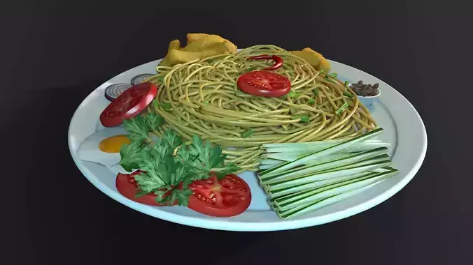 pasta spaghetti 3D model