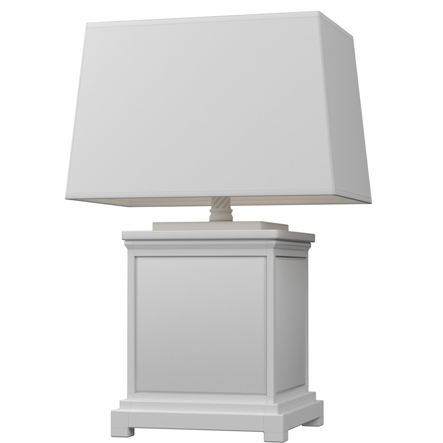 Wood Arabic Oriental Nightstand bedside Eastern Table Lamp 3D model_6