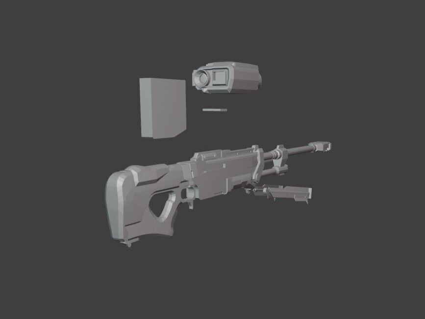 modelo francotirador h4 - Halo 3D print model_3