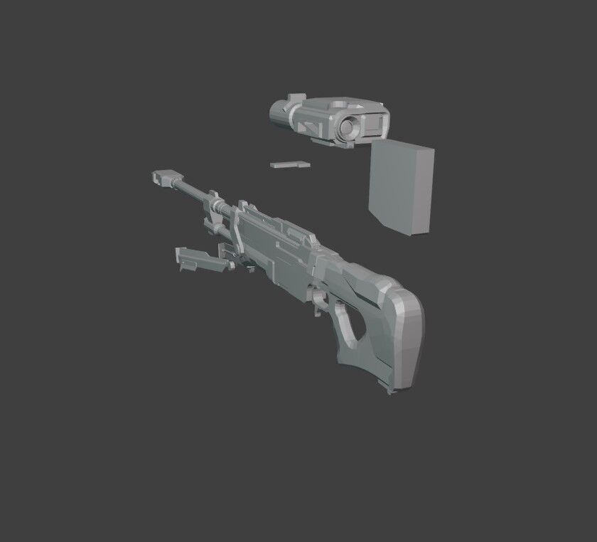 modelo francotirador h4 - Halo 3D print model_2