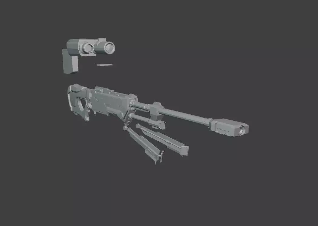 modelo francotirador h4 - Halo 3D print model_0
