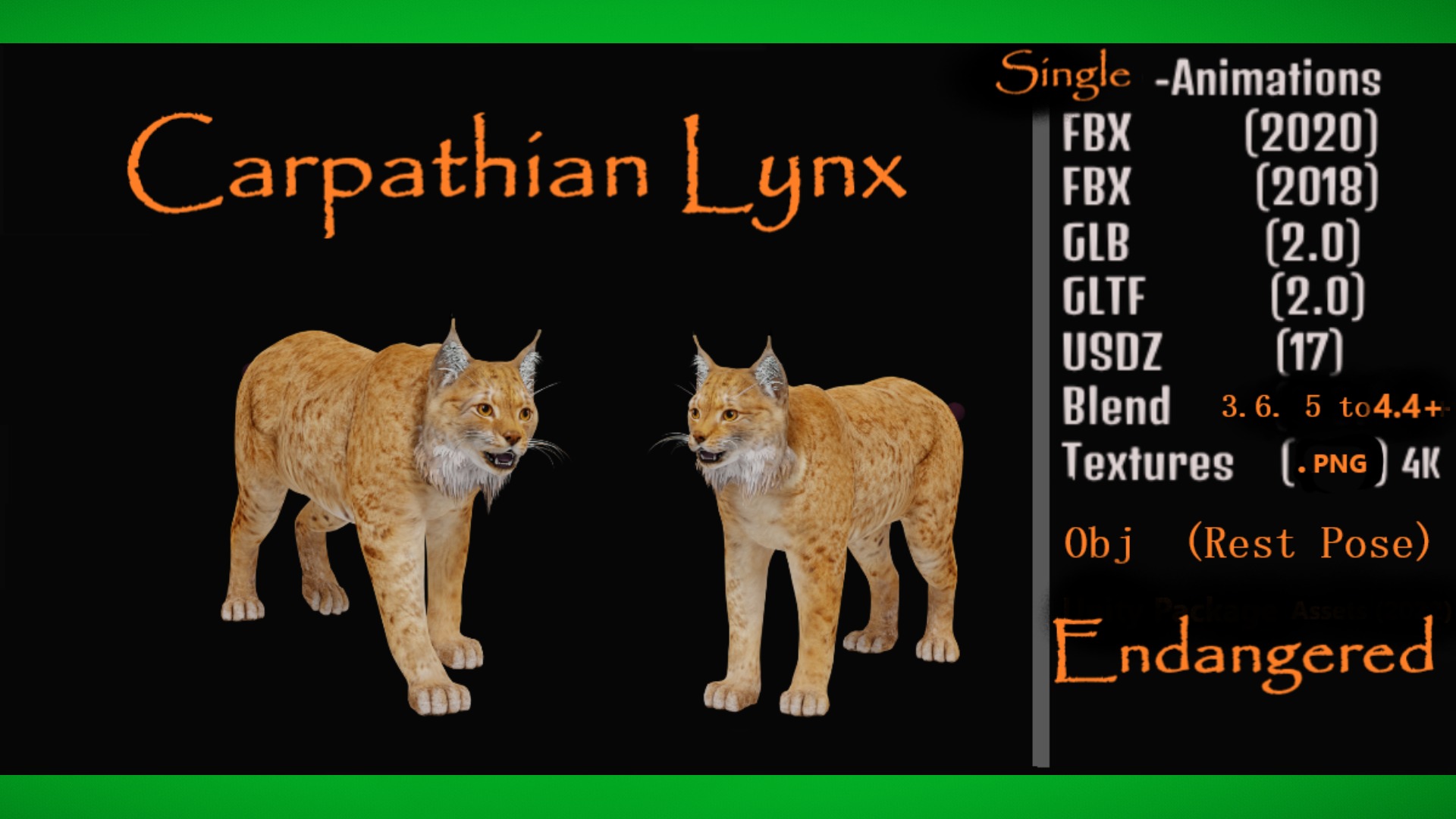 Lynx Wild Cats 3D Model Collection_9