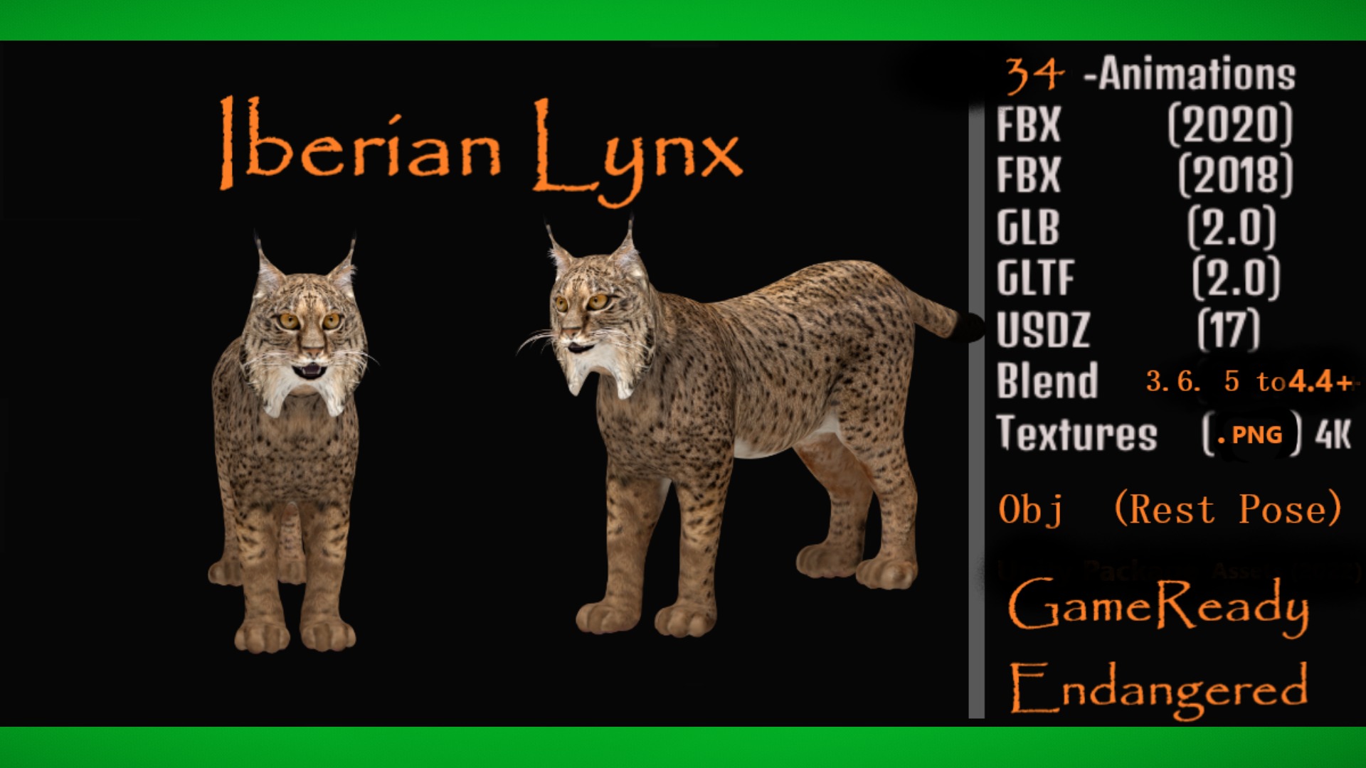 Lynx Wild Cats 3D Model Collection_13