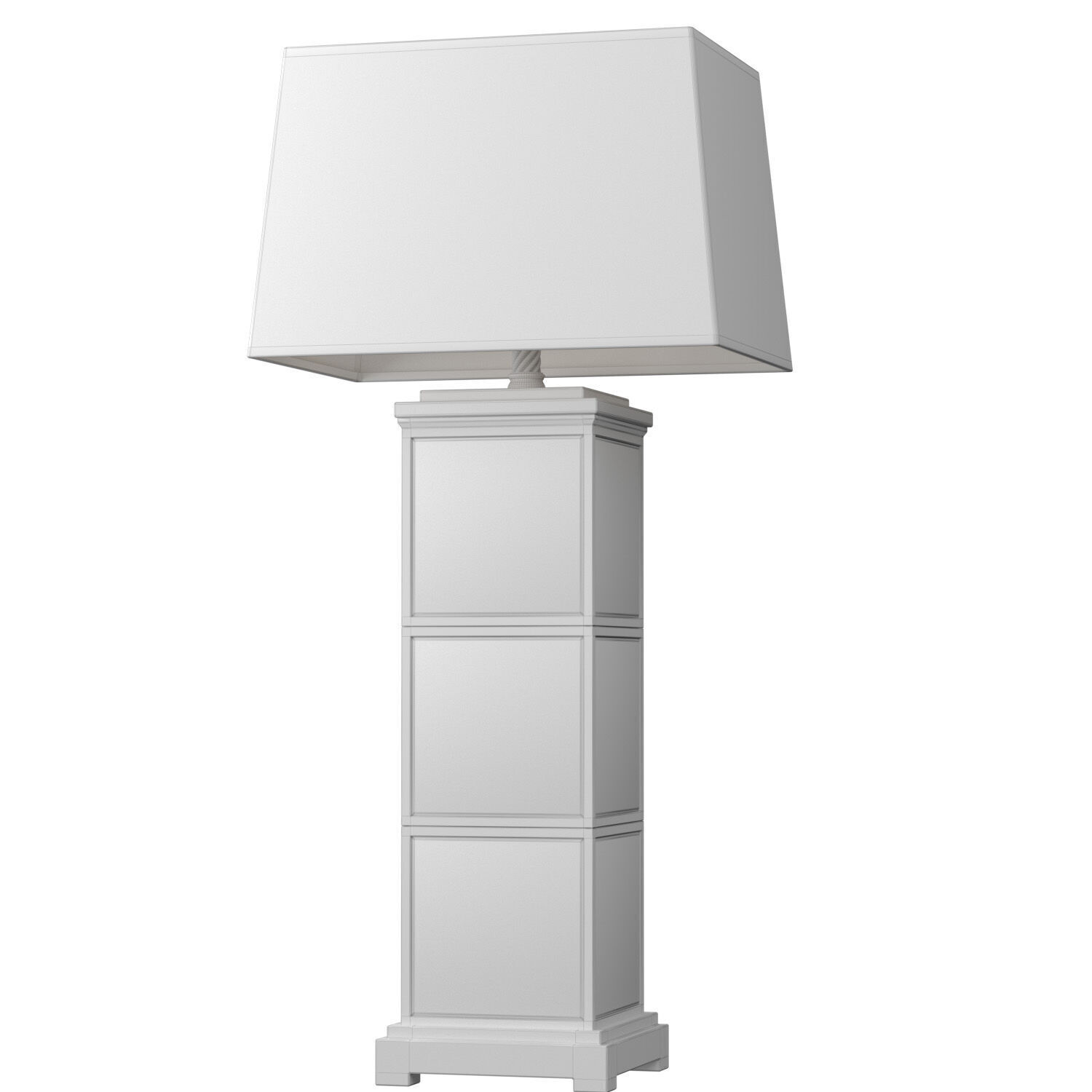 Wood Arabic Oriental Nightstand bedside Arabesque Table Lamp 3D model_5