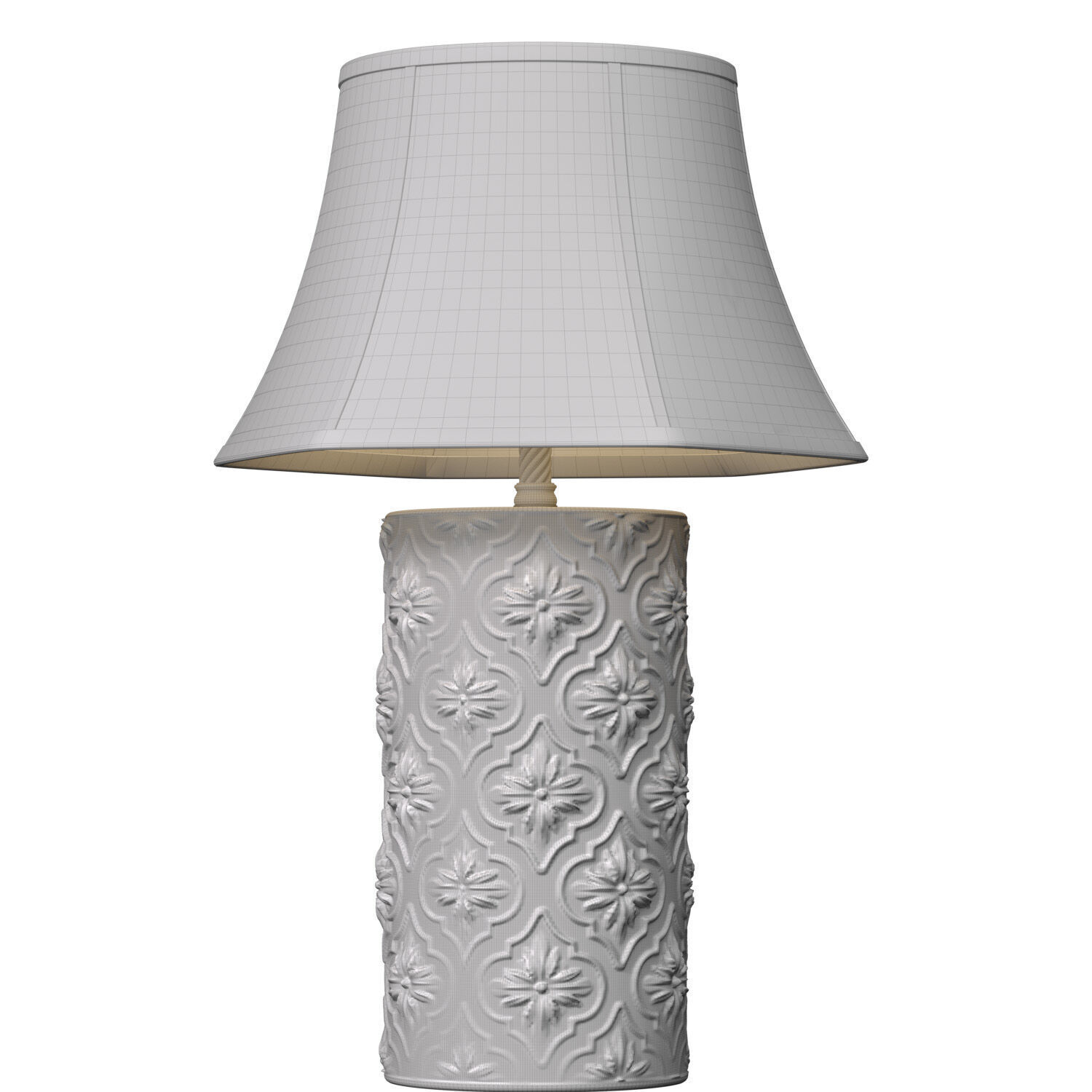 Aged Bronze Arabic Oriental Nightstand bedside Table Lamp 3D model_4