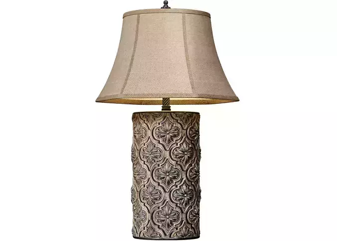 Aged Bronze Arabic Oriental Nightstand bedside Table Lamp 3D model