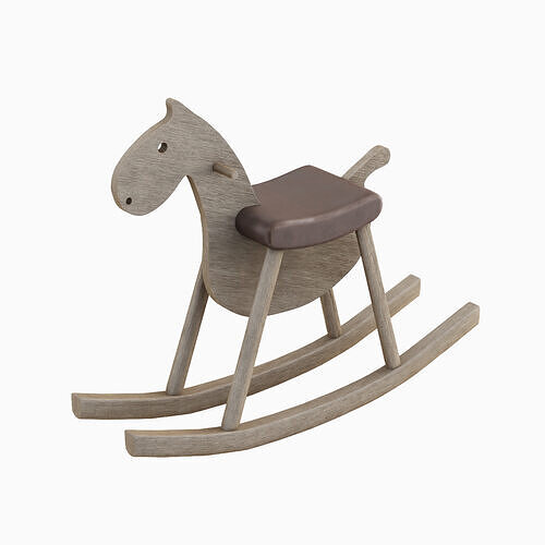 Wooden Rocking Horse 01 3D model