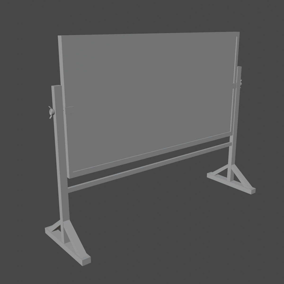 Chalkboard 01 Low-poly 3D model_8