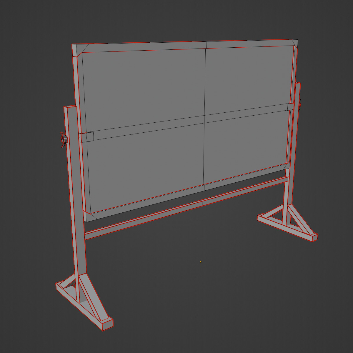 Chalkboard 01 Low-poly 3D model_9