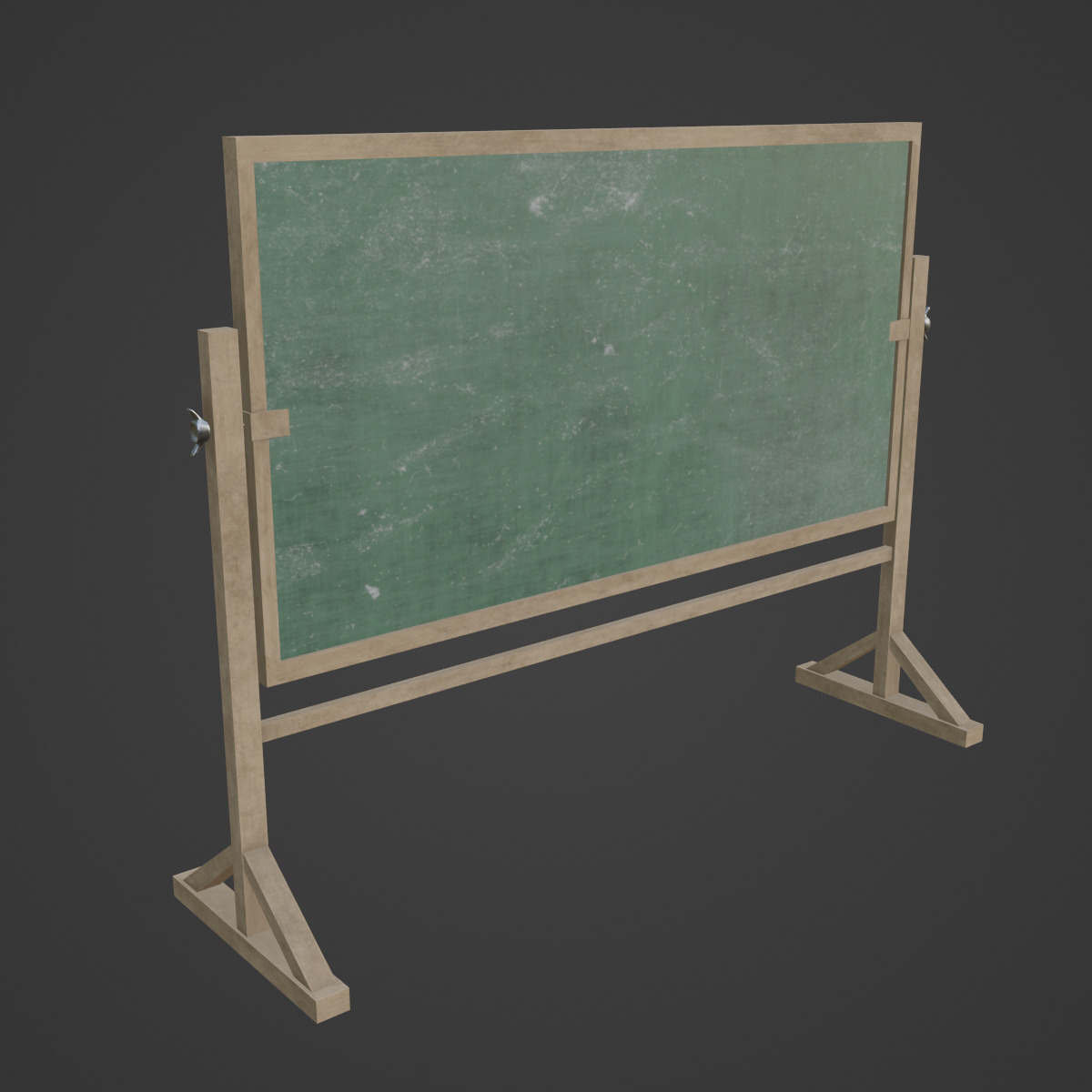 Chalkboard 01 Low-poly 3D model_6
