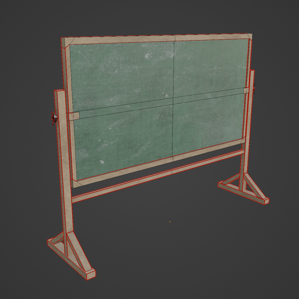 Chalkboard 01 Low-poly 3D model_7
