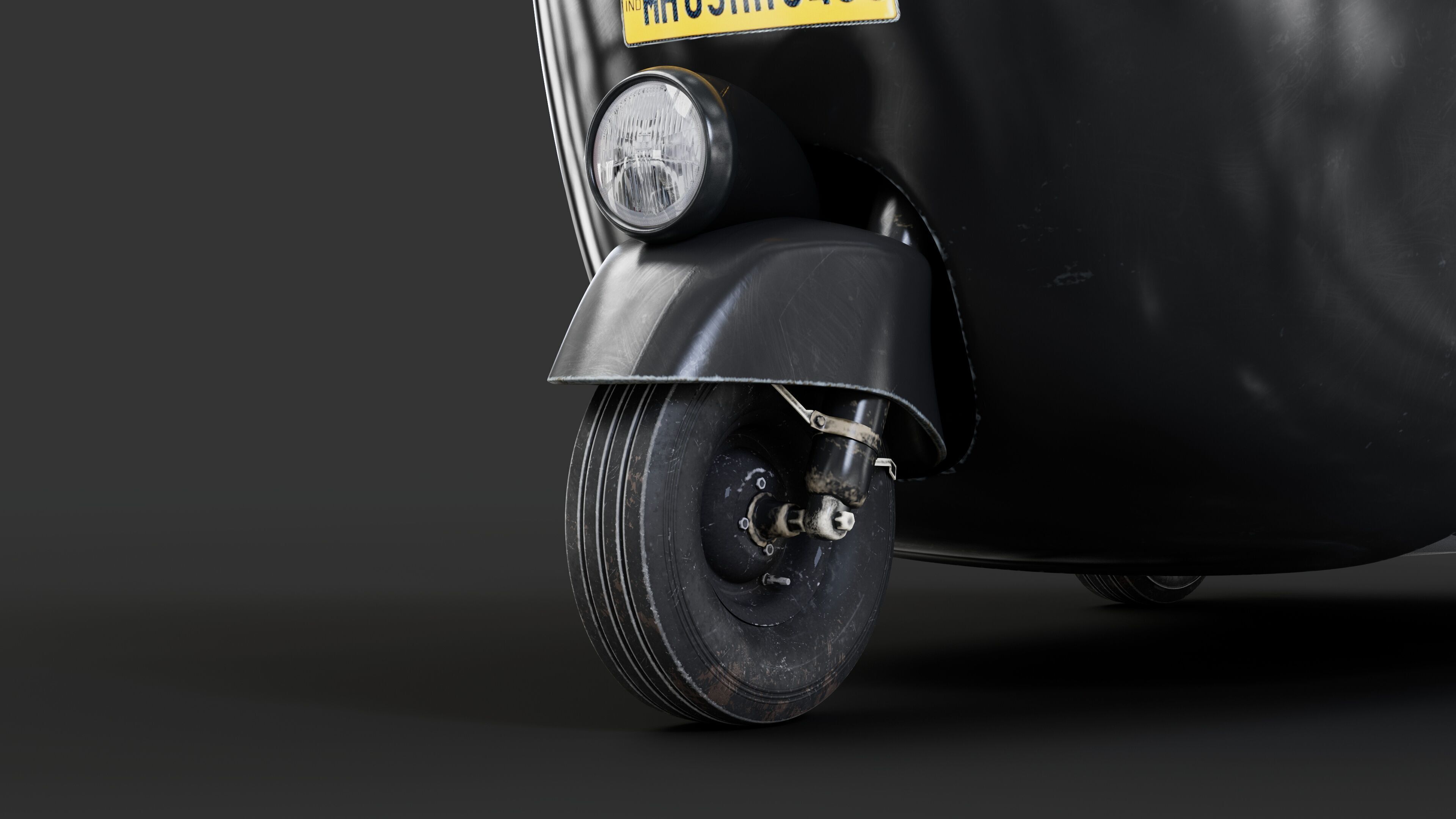 Auto rickshaw 3D model_13