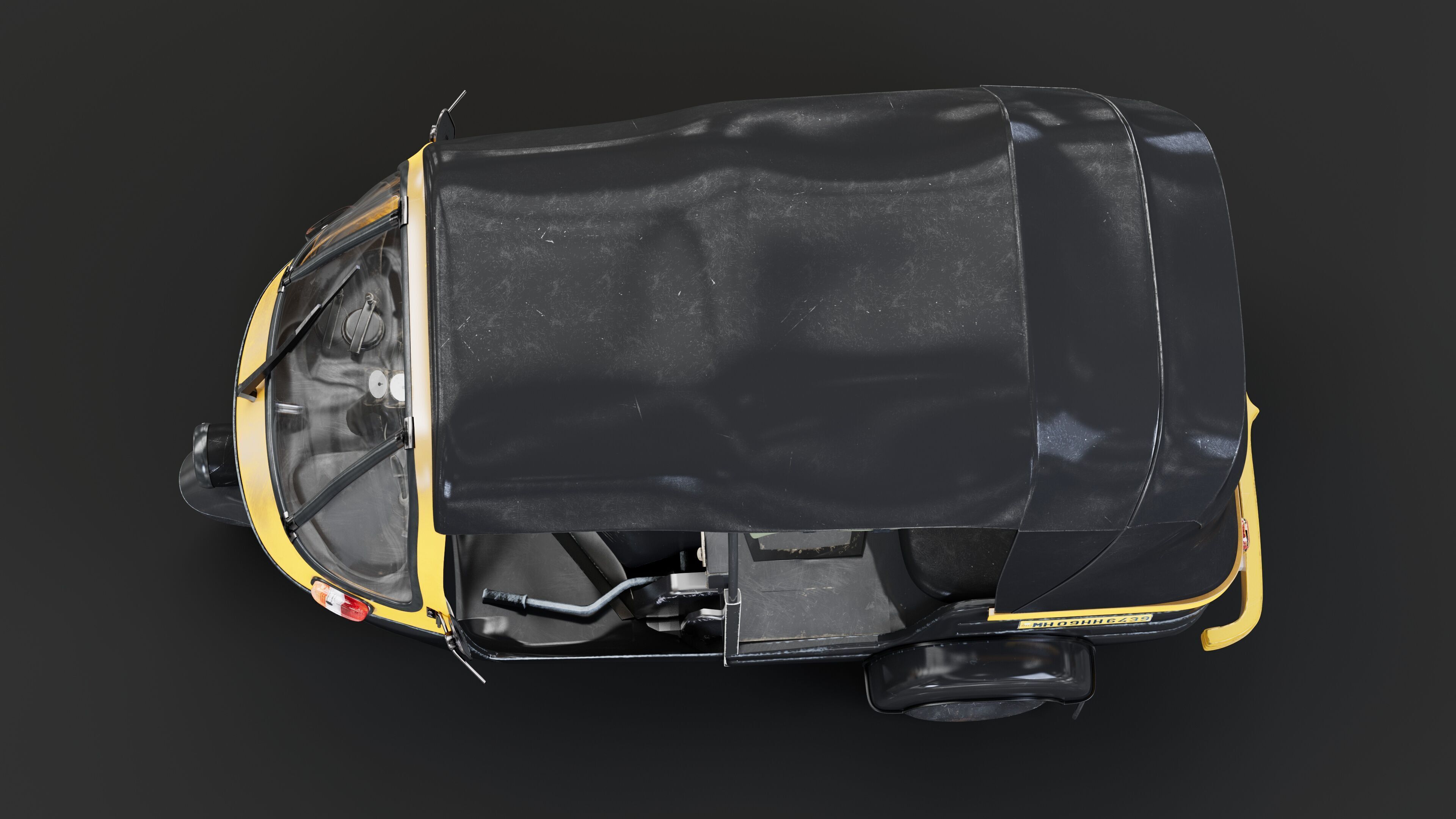 Auto rickshaw 3D model_6