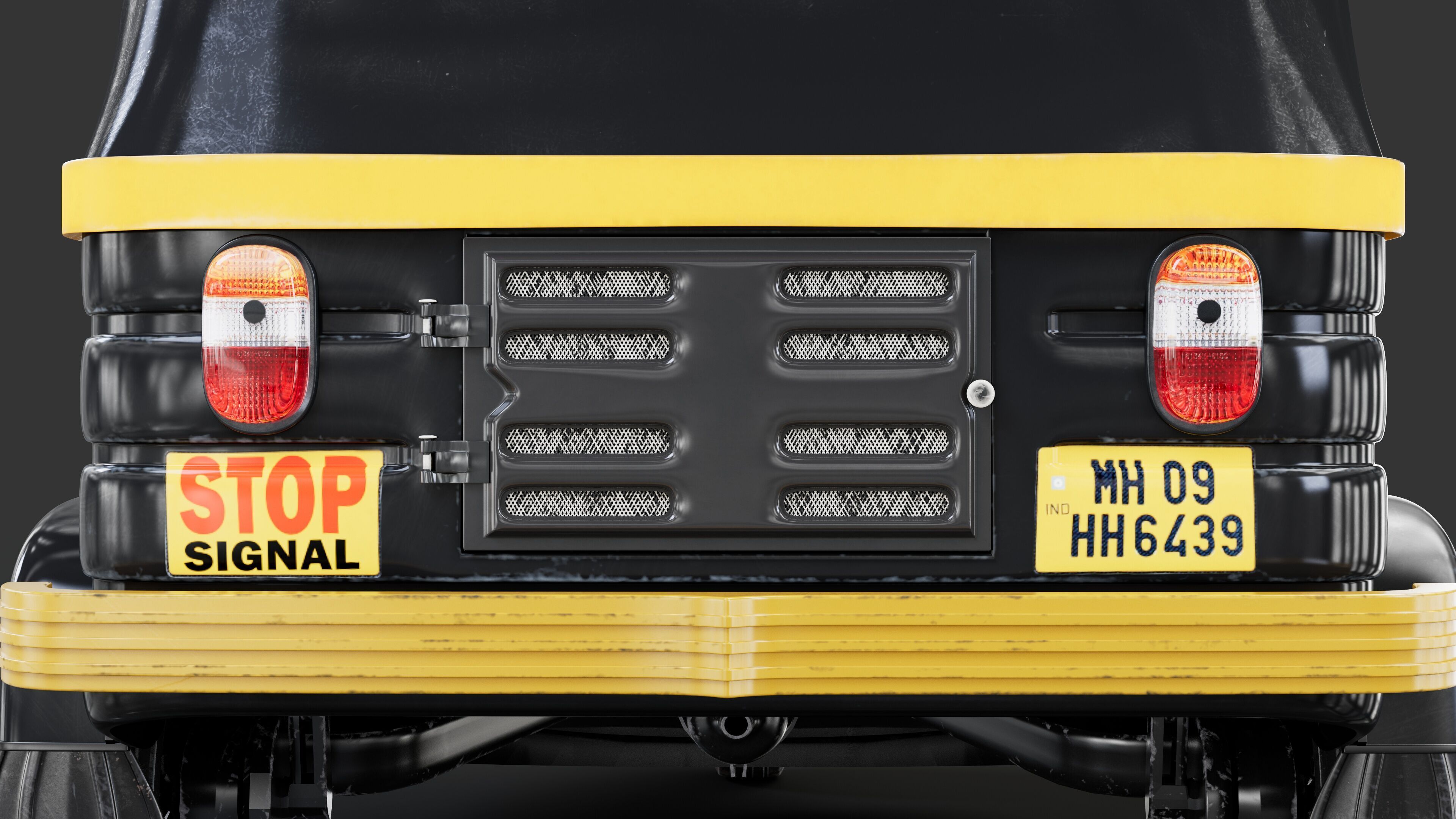 Auto rickshaw 3D model_12