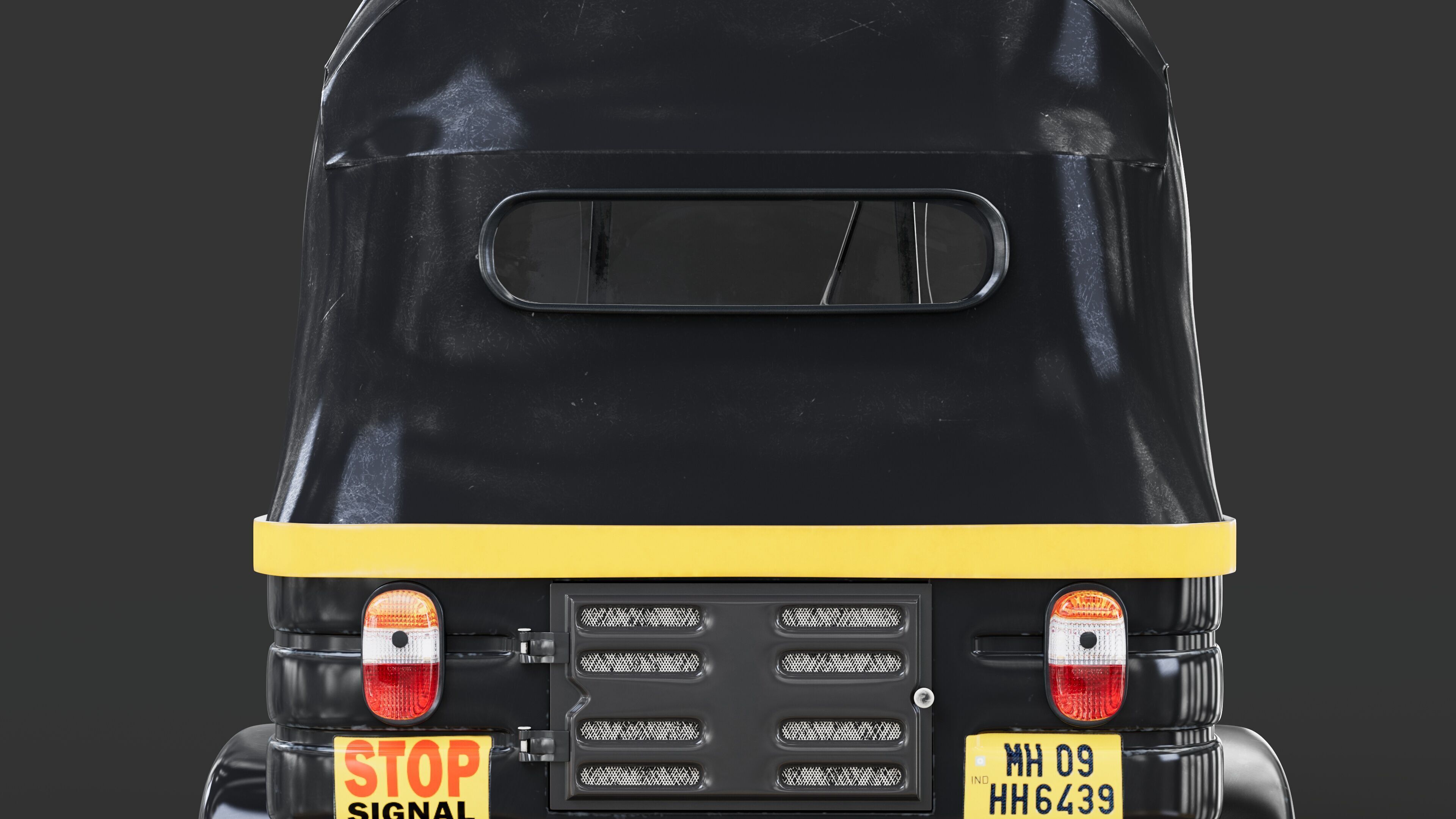 Auto rickshaw 3D model_11