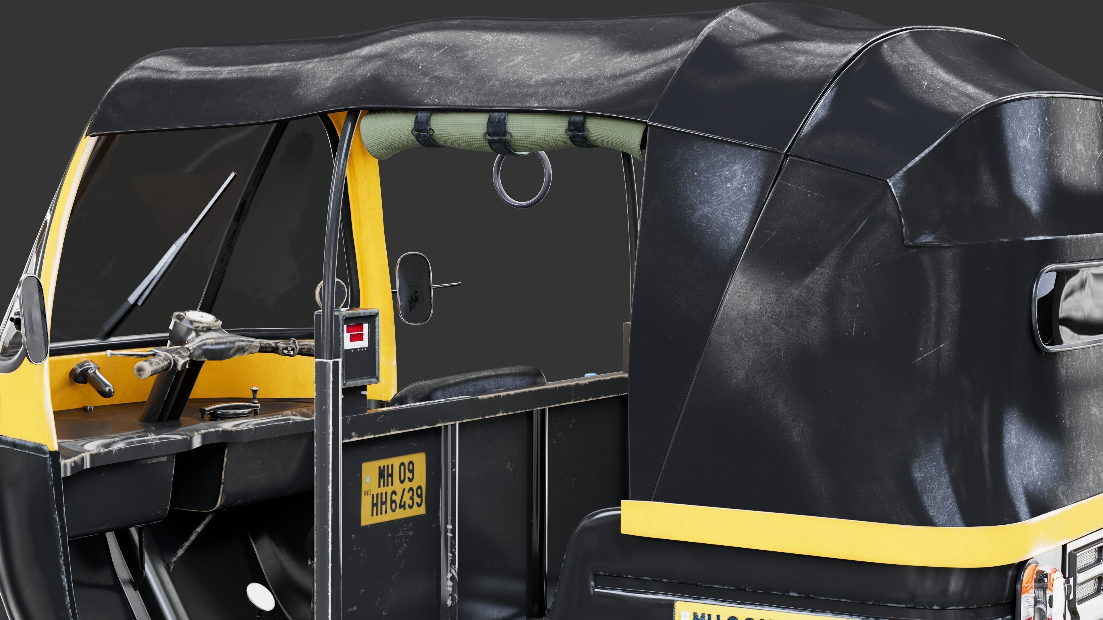 Auto rickshaw 3D model_17