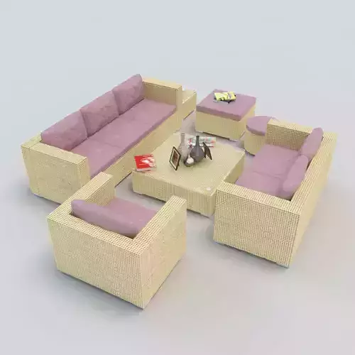 Ratten Sofa Set 01